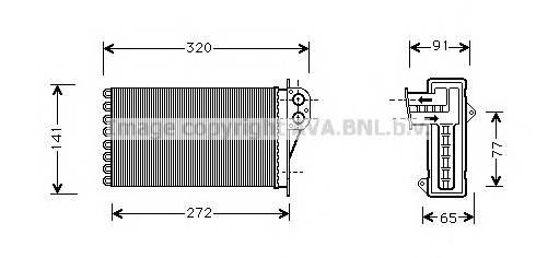 AVA QUALITY COOLING PE6199 Теплообменник, отопление салона