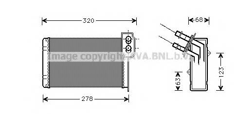 AVA QUALITY COOLING RT6048 Теплообменник, отопление салона