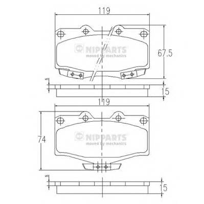 NIPPARTS J3602054 Комплект тормозных колодок,