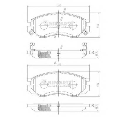 NIPPARTS J3605035 Комплект гальмівних колодок,