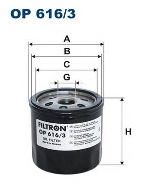 FILTRON OP616/3 Масляний фільтр