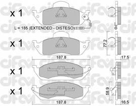 CIFAM 822-569-0 Комплект гальмівних колодок,