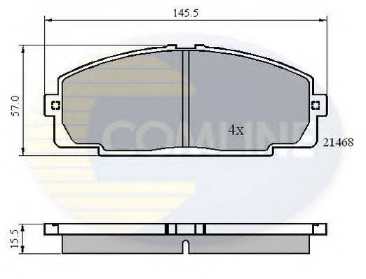 COMLINE CBP0459 Комплект тормозных колодок,