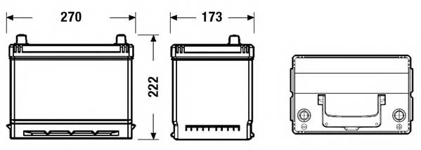 EXIDE EB704 Стартерная аккумуляторная батарея;