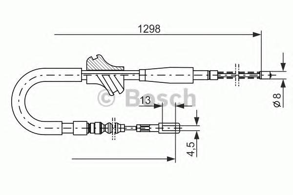 BOSCH 1 987 477 054 Трос, стояночная тормозная