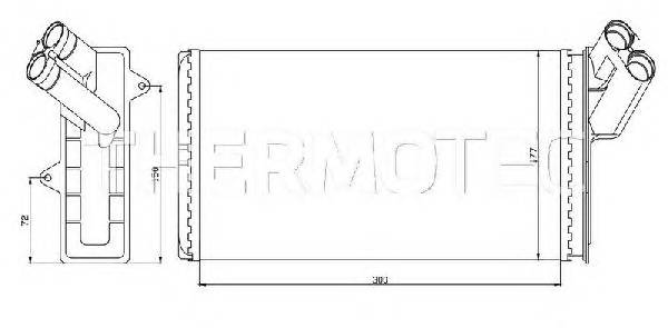 THERMOTEC D6P004TT Теплообмінник, опалення салону