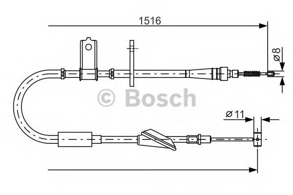 BOSCH 1 987 477 771 Трос, стоянкова гальмівна