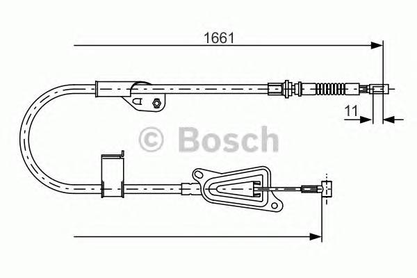 BOSCH 1 987 477 914 Трос, стояночная тормозная