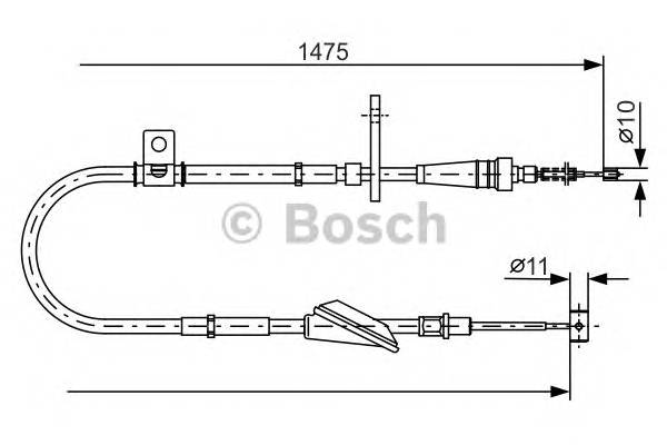 BOSCH 1 987 482 211 Трос, стояночная тормозная