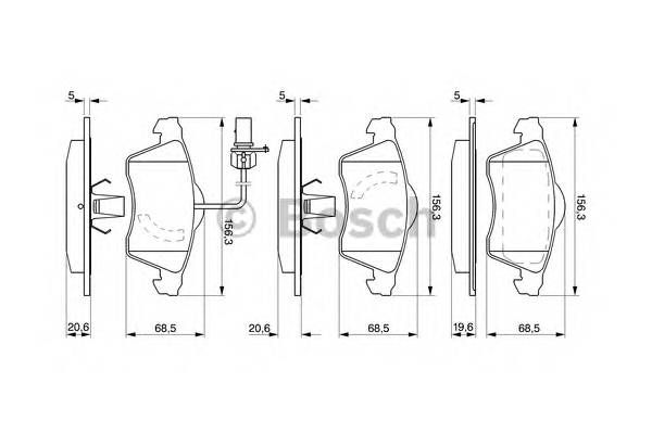 BOSCH 0 986 424 537 Комплект гальмівних колодок,