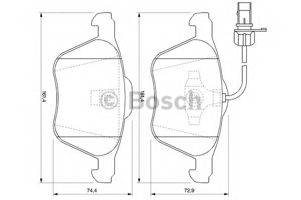 BOSCH 0 986 424 777 Комплект гальмівних колодок,