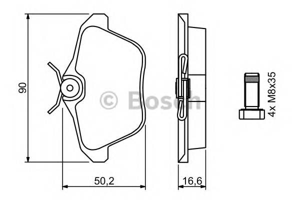 BOSCH 0 986 494 020 Комплект тормозных колодок,