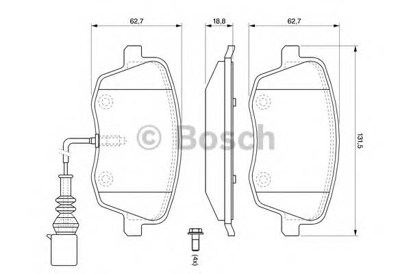 BOSCH 0 986 494 105 Комплект гальмівних колодок,