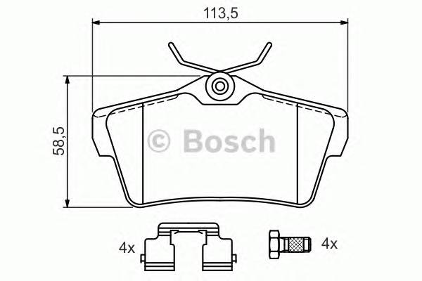 BOSCH 0 986 494 192 Комплект тормозных колодок,