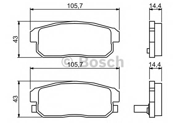 BOSCH 0 986 494 223 Комплект гальмівних колодок,