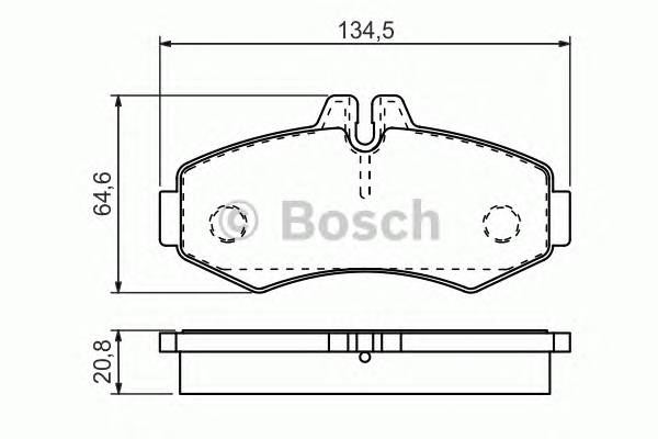 BOSCH 0 986 494 451 Комплект тормозных колодок,