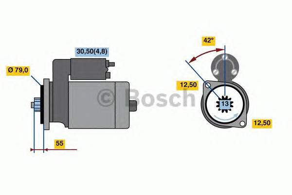 BOSCH 0 001 142 001 Стартер