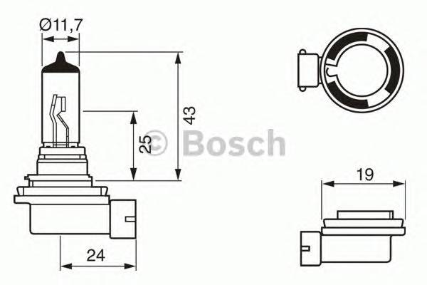 BOSCH 1 987 302 084 Лампа розжарювання, протитуманна