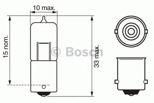 BOSCH 1 987 302 233 Лампа розжарювання, вогні