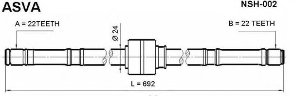 ASVA NSH002 ÏÎËÓÎÑÜ ÏÐÀÂÀß 22x692x22