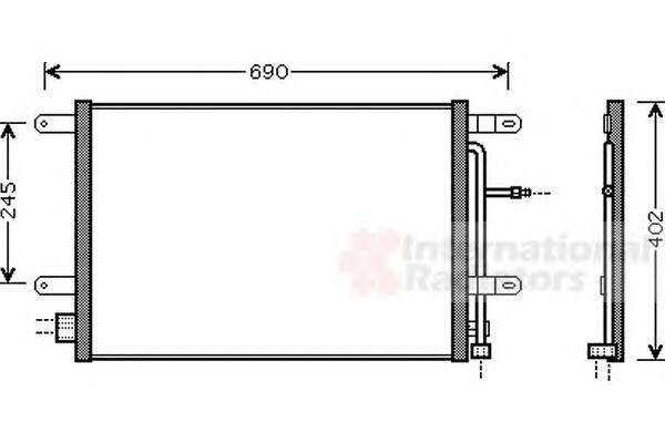 VAN WEZEL 03005238 Конденсатор, кондиционер