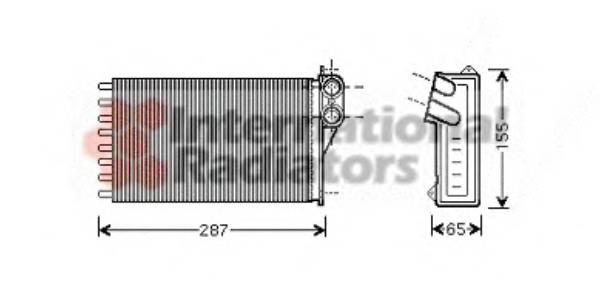 VAN WEZEL 09006232 Теплообмінник, опалення салону