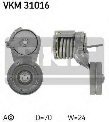 SKF VKM 31016 Натяжной ролик, поликлиновой