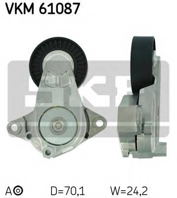 SKF VKM 61087 Натяжной ролик, поликлиновой