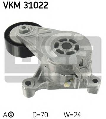 SKF VKM 31022 Натяжной ролик, поликлиновой