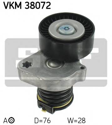 SKF VKM 38072 Натяжной ролик, поликлиновой