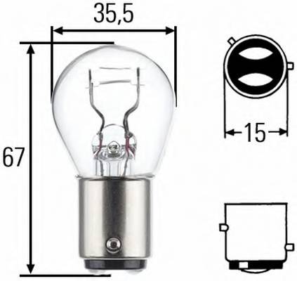 HELLA 8GD 004 772-121 Лампа накаливания, фонарь