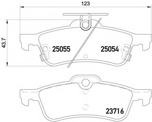 BREMBO P 28 070 Комплект тормозных колодок,