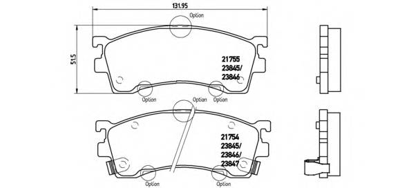 BREMBO P 49 023 Комплект гальмівних колодок,