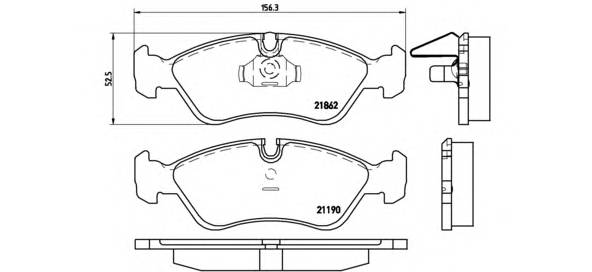 BREMBO P 59 017 Комплект гальмівних колодок,