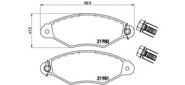 BREMBO P 61 098 Комплект тормозных колодок,