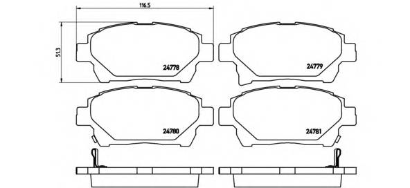 BREMBO P 83 097 Комплект гальмівних колодок,