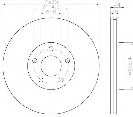 HELLA 8DD 355 116-761 Тормозной диск