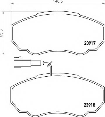 HELLA 8DB 355 010-391 Комплект тормозных колодок,