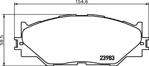 HELLA 8DB 355 012-241 Комплект тормозных колодок,