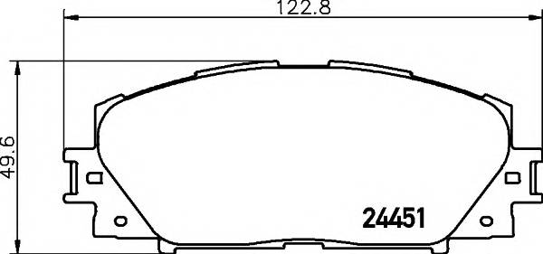 HELLA 8DB 355 014-311 Комплект тормозных колодок,