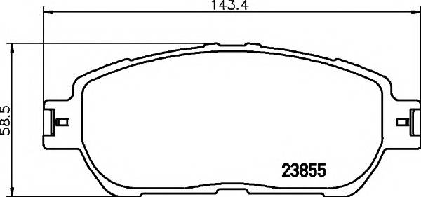 HELLA 8DB 355 014-441 Комплект тормозных колодок,