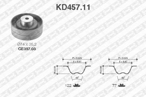 SNR KD457.11 Комплект ремня ГРМ