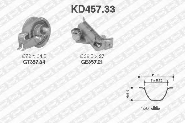 SNR KD457.33 Комплект ремня ГРМ