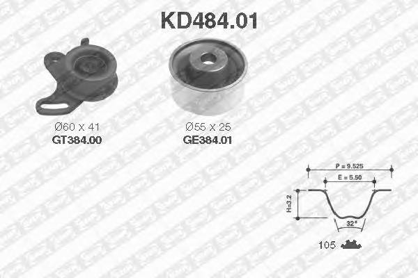 SNR KD484.01 Комплект ремня ГРМ