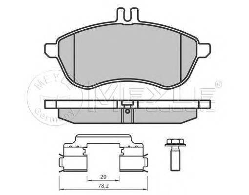 MEYLE 025 243 0620-2/PD Комплект тормозных колодок,