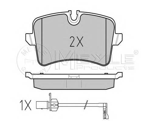 MEYLE 025 246 0617/W Комплект тормозных колодок,