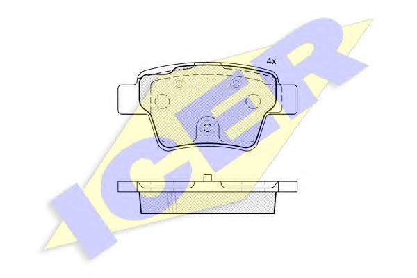 ICER 181765 Комплект тормозных колодок,