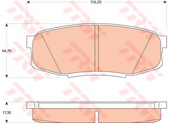 TRW GDB3491 Комплект гальмівних колодок,