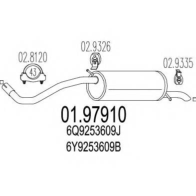 MTS 01.97910 Глушитель выхлопных газов