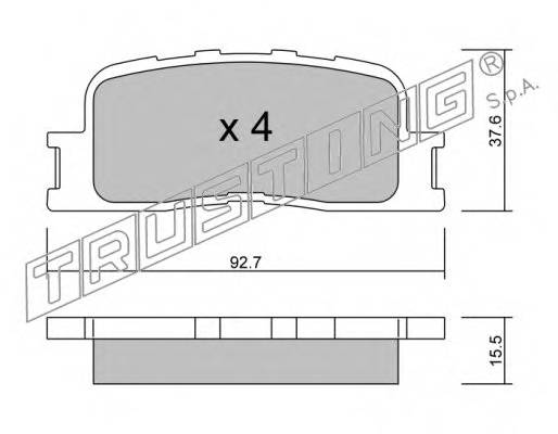 TRUSTING 769.0 Комплект тормозных колодок,